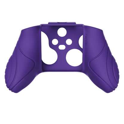 PlayVital Samurai Edition Purple Anti-slip Controller Grip Silicone Skin, Ergonomic Soft Rubber Protective Case Cover for Xbox Series S/X Controller with Black Thumb Stick Caps - WAX3007 PlayVital