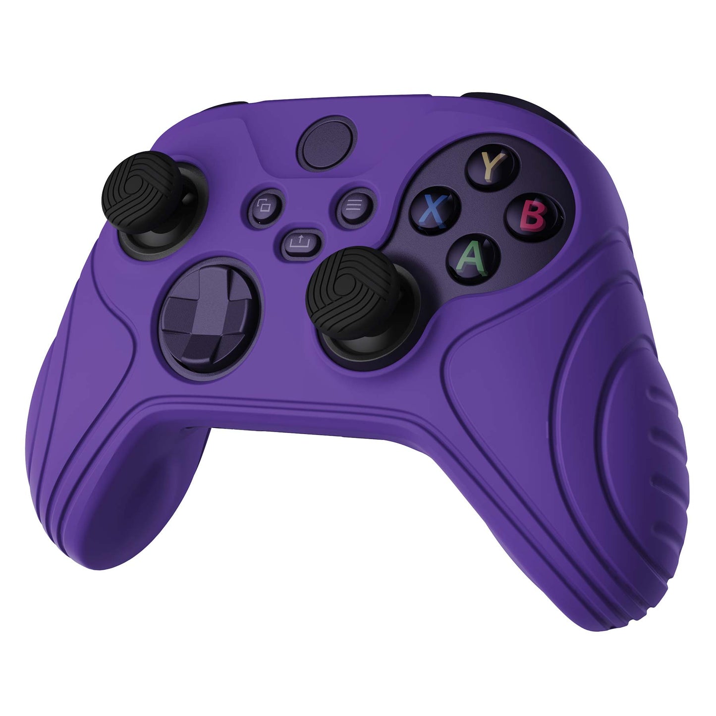 PlayVital Samurai Edition Purple Anti-slip Controller Grip Silicone Skin, Ergonomic Soft Rubber Protective Case Cover for Xbox Series S/X Controller with Black Thumb Stick Caps - WAX3007 PlayVital