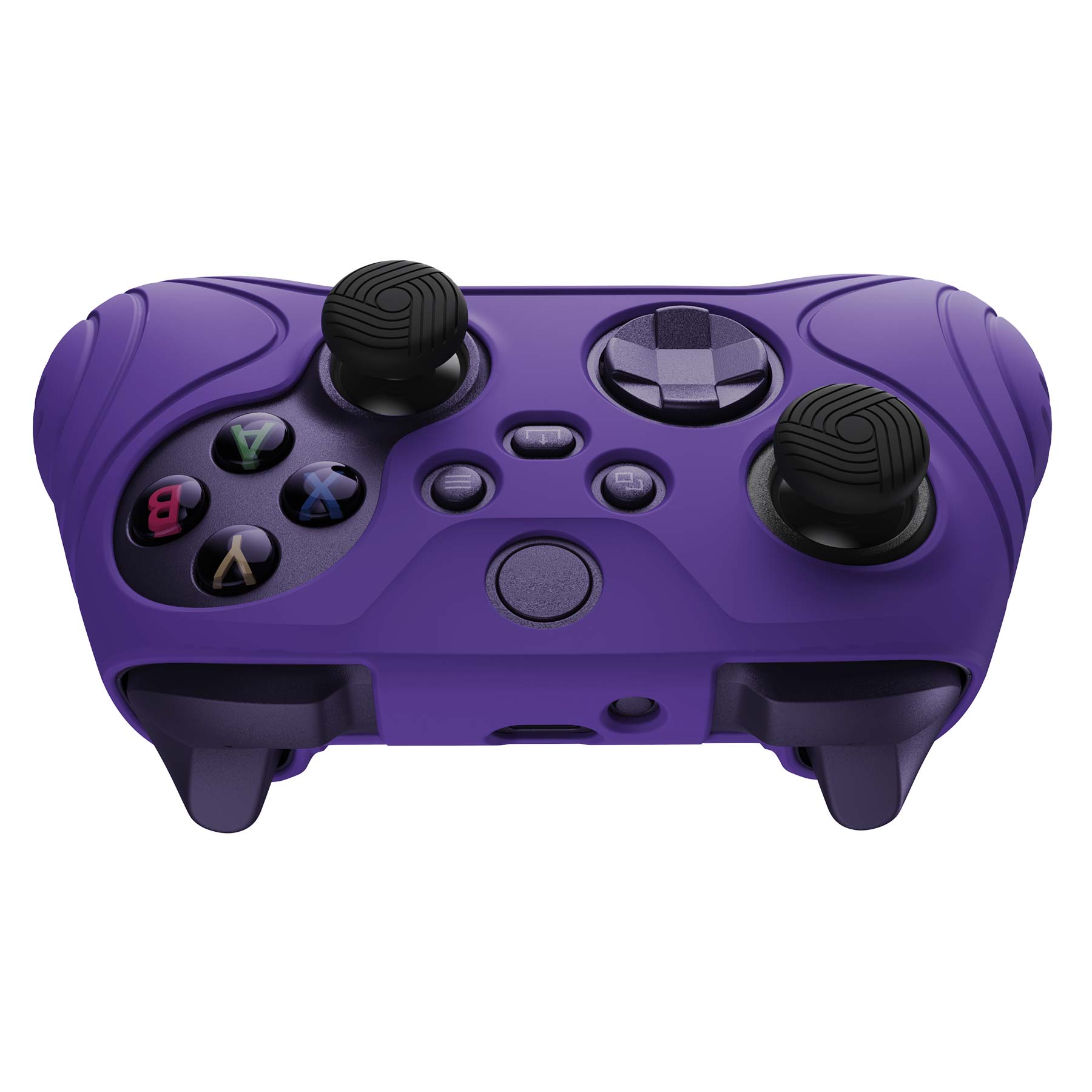 PlayVital Samurai Edition Purple Anti-slip Controller Grip Silicone Skin, Ergonomic Soft Rubber Protective Case Cover for Xbox Series S/X Controller with Black Thumb Stick Caps - WAX3007 PlayVital