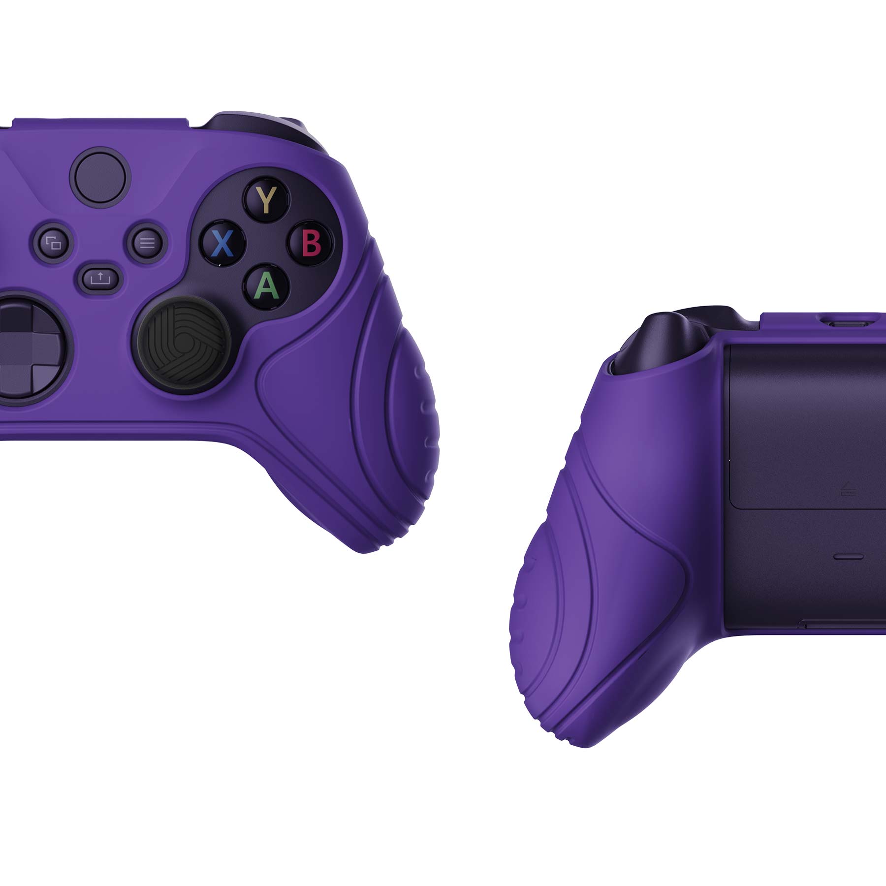 PlayVital Samurai Edition Purple Anti-slip Controller Grip Silicone Skin, Ergonomic Soft Rubber Protective Case Cover for Xbox Series S/X Controller with Black Thumb Stick Caps - WAX3007 PlayVital