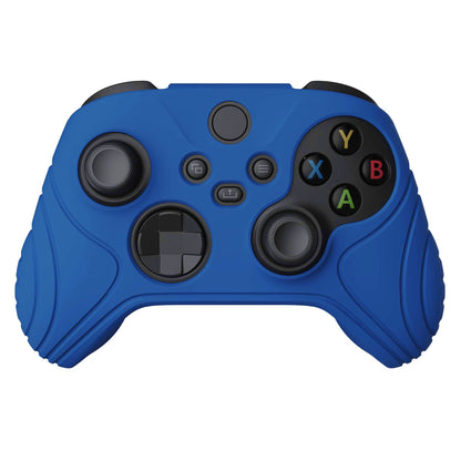 PlayVital Samurai Edition Blue Anti-slip Controller Grip Silicone Skin, Ergonomic Soft Rubber Protective Case Cover for Xbox Series S/X Controller with Black Thumb Stick Caps - WAX3008 PlayVital