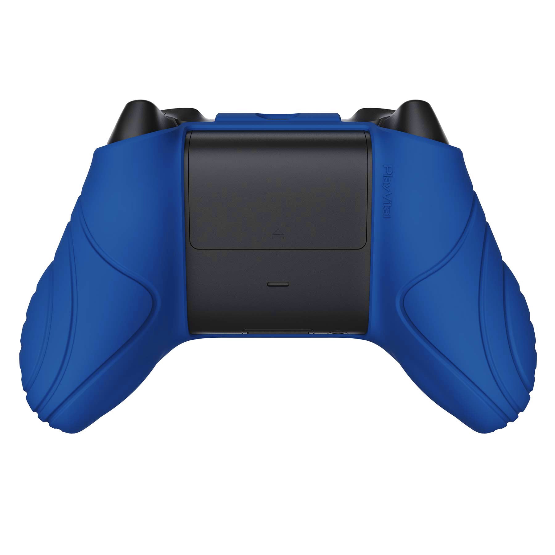 PlayVital Samurai Edition Blue Anti-slip Controller Grip Silicone Skin, Ergonomic Soft Rubber Protective Case Cover for Xbox Series S/X Controller with Black Thumb Stick Caps - WAX3008 PlayVital