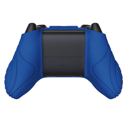 PlayVital Samurai Edition Blue Anti-slip Controller Grip Silicone Skin, Ergonomic Soft Rubber Protective Case Cover for Xbox Series S/X Controller with Black Thumb Stick Caps - WAX3008 PlayVital