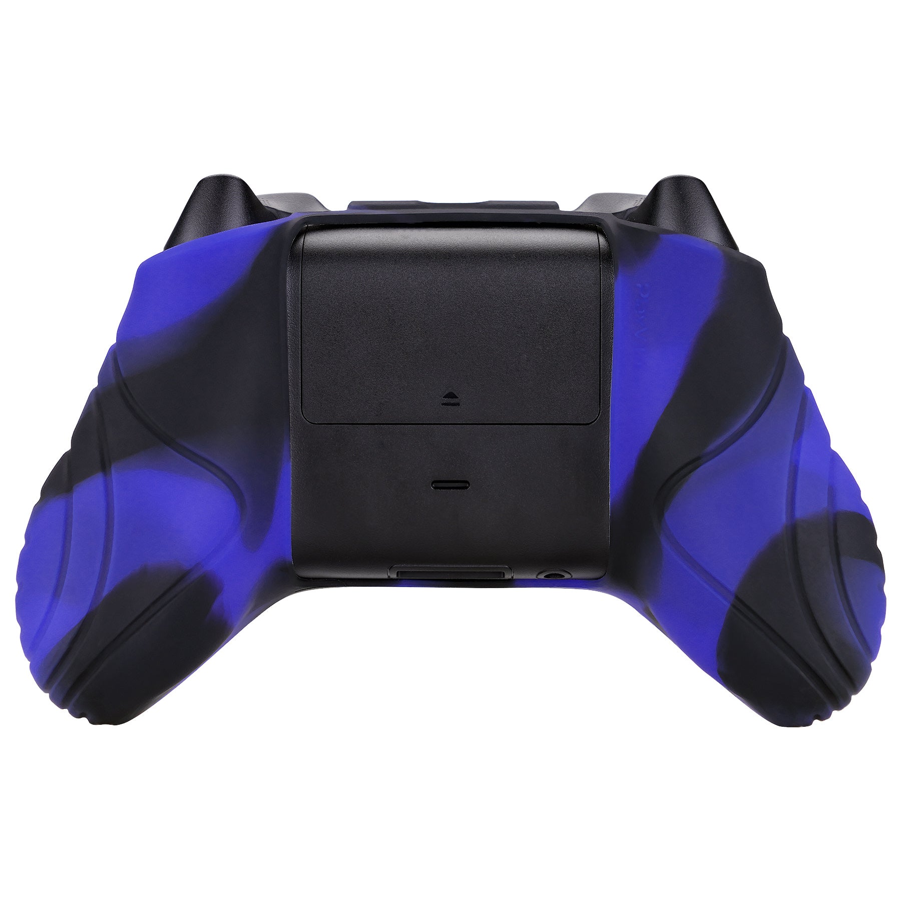 PlayVital Samurai Edition Anti-slip Controller Grip Silicone Skin, Ergonomic Soft Rubber Protective Case Cover for Xbox Series S/X Controller with Black Thumb Stick Caps - Blue & Black -  WAX3017 PlayVital