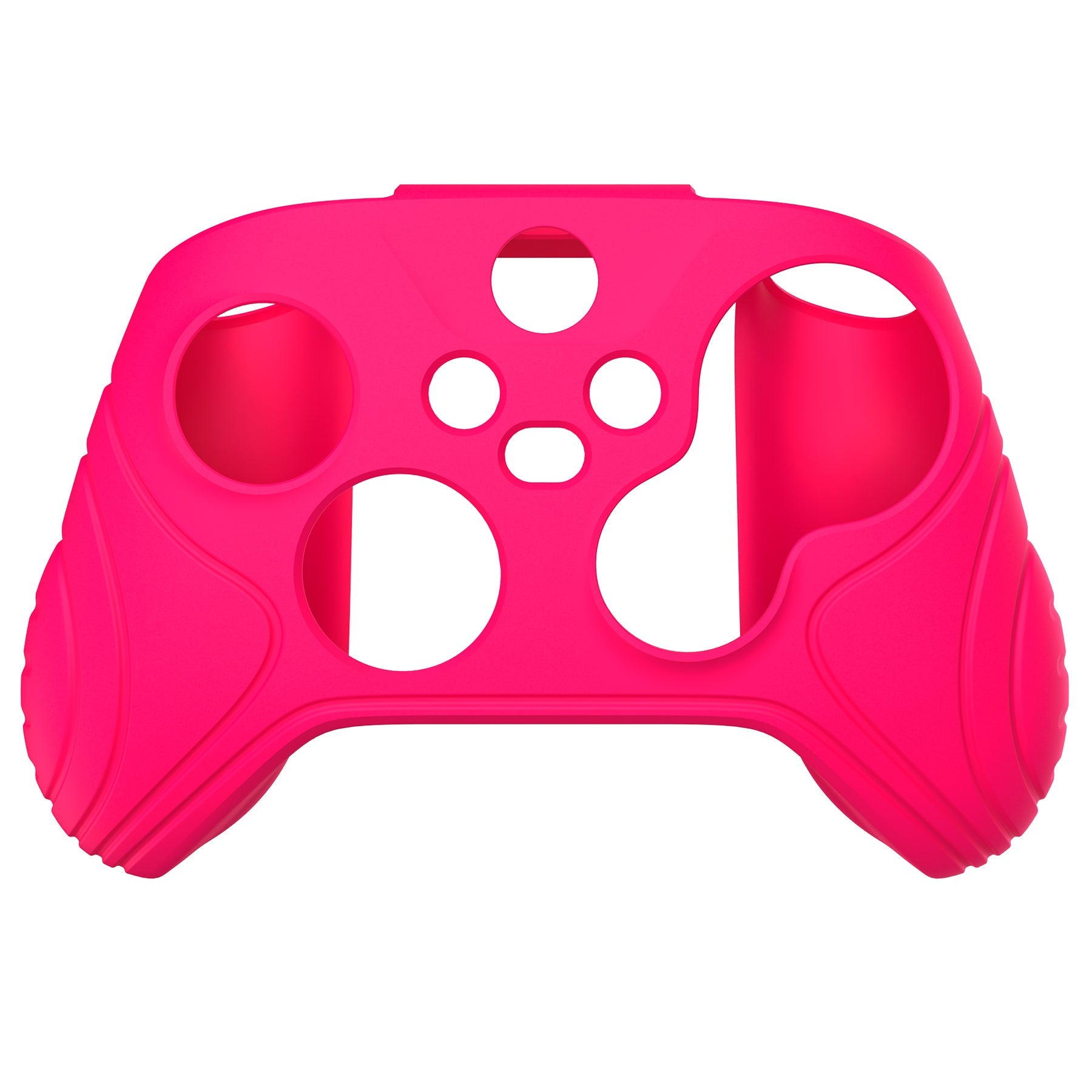 PlayVital Samurai Edition Bright Pink Anti-slip Controller Grip Silicone Skin, Ergonomic Soft Rubber Protective Case Cover for Xbox Series S/X Controller with Black Thumb Stick Caps - WAX3019 PlayVital