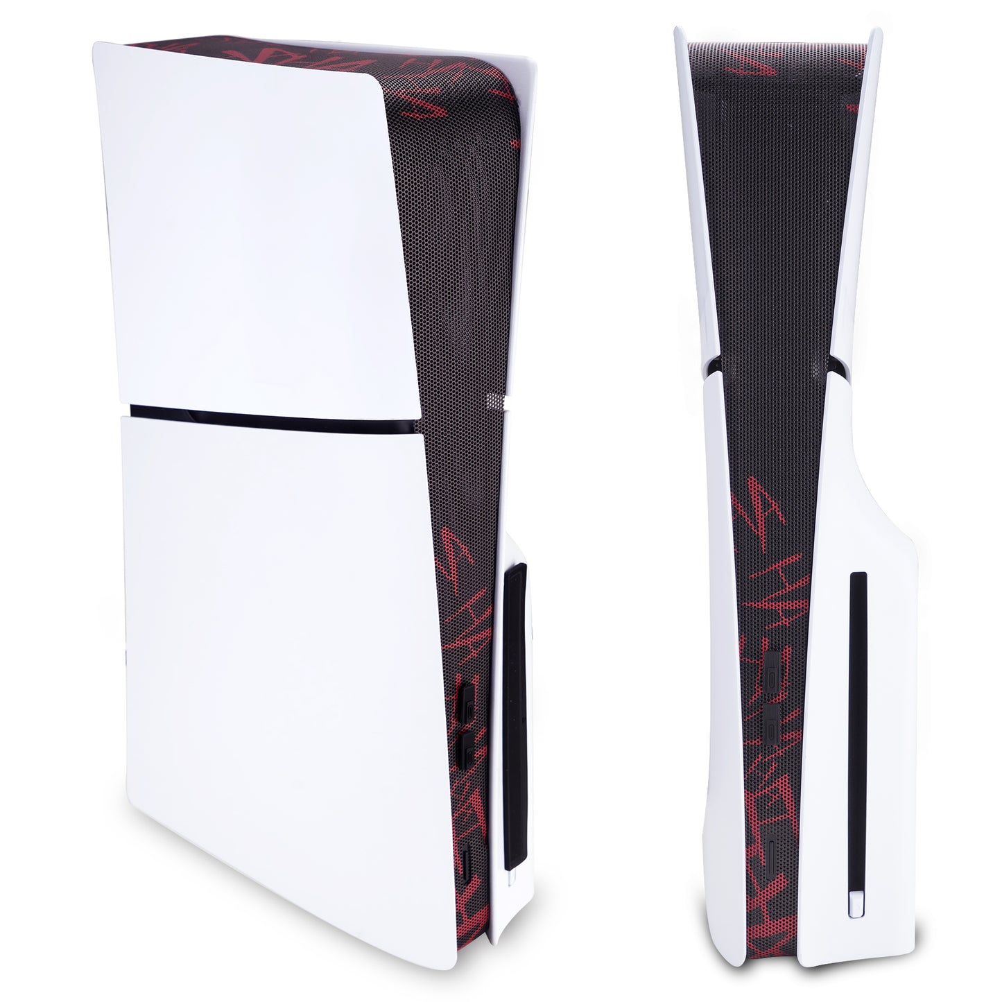 PlayVital 12 in-1 ダストフィルター for PS5 Slim コンソール ディスク & デジタル ダストカバーキット、アンチダストカバーネット & シリコンプラグ付き 【ピエロHahaha】