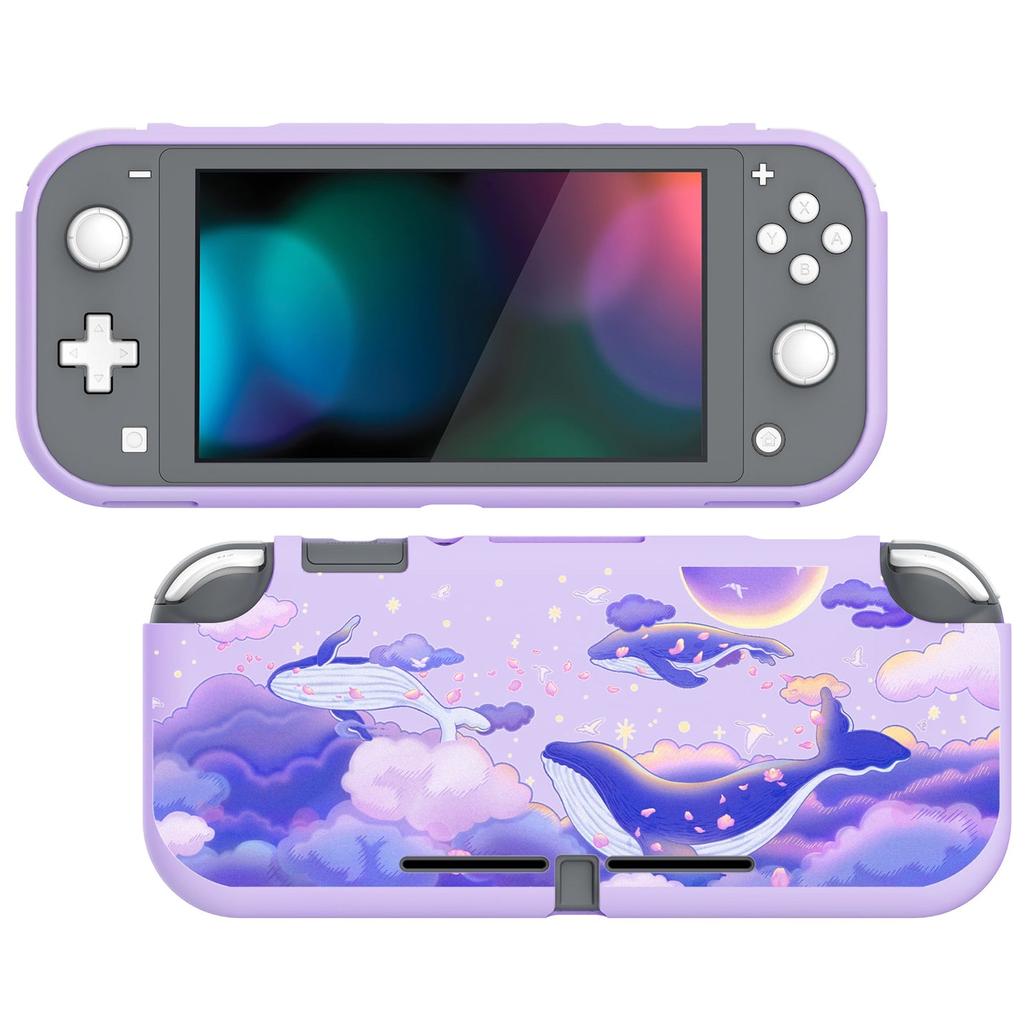 PlayVital Whale in Dream Custom Protective Case for NS Switch Lite, Soft TPU Slim Case Cover for NS Switch Lite - LTU6020 PlayVital