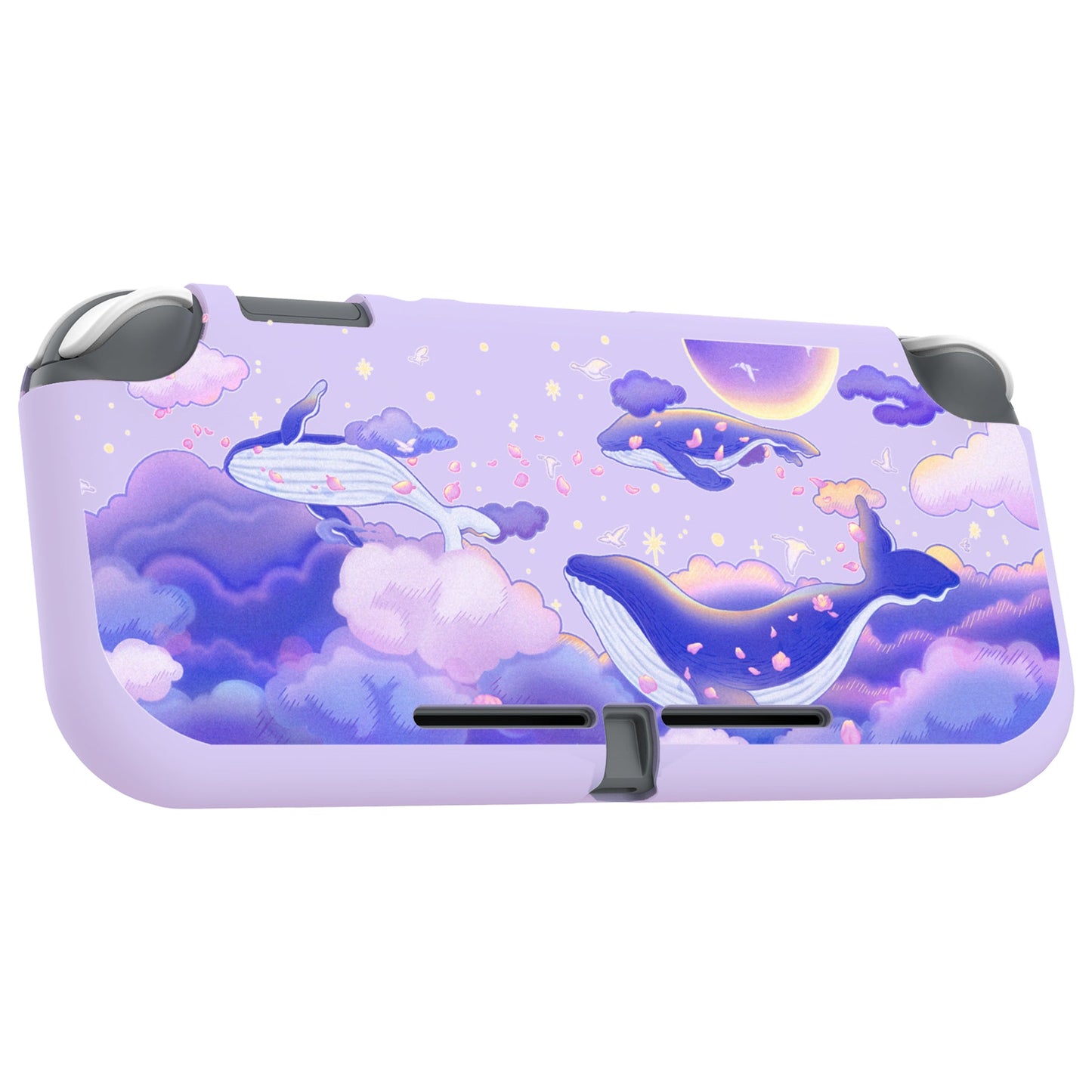 PlayVital Whale in Dream Custom Protective Case for NS Switch Lite, Soft TPU Slim Case Cover for NS Switch Lite - LTU6020 PlayVital