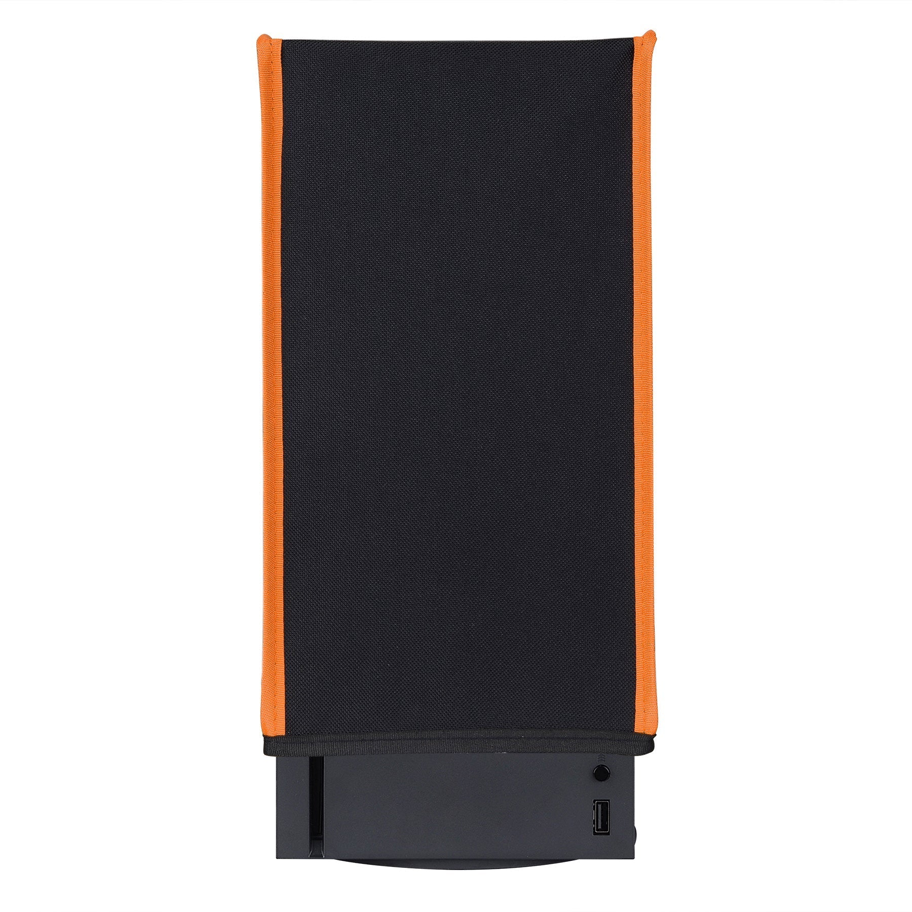 PlayVital Black & Orange Trim Nylon Dust Cover for Xbox Series X Console, Soft Neat Lining Dust Guard, Anti Scratch Waterproof Cover Sleeve for Xbox Series X Console - X3PJ012 PlayVital