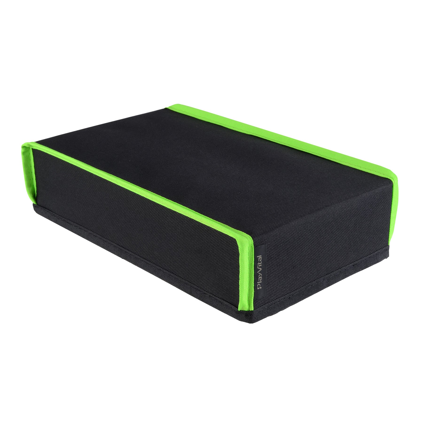 PlayVital Black Nylon Dust Cover for Xbox Series S Console, Soft Neat Lining Dust Guard, Anti Scratch Waterproof Cover Sleeve for Xbox Series S Console - Neon Green Trim - X3PJ021 PlayVital