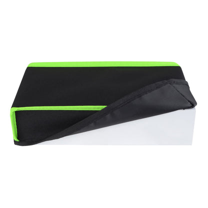 PlayVital Black Nylon Dust Cover for Xbox Series S Console, Soft Neat Lining Dust Guard, Anti Scratch Waterproof Cover Sleeve for Xbox Series S Console - Neon Green Trim - X3PJ021 PlayVital