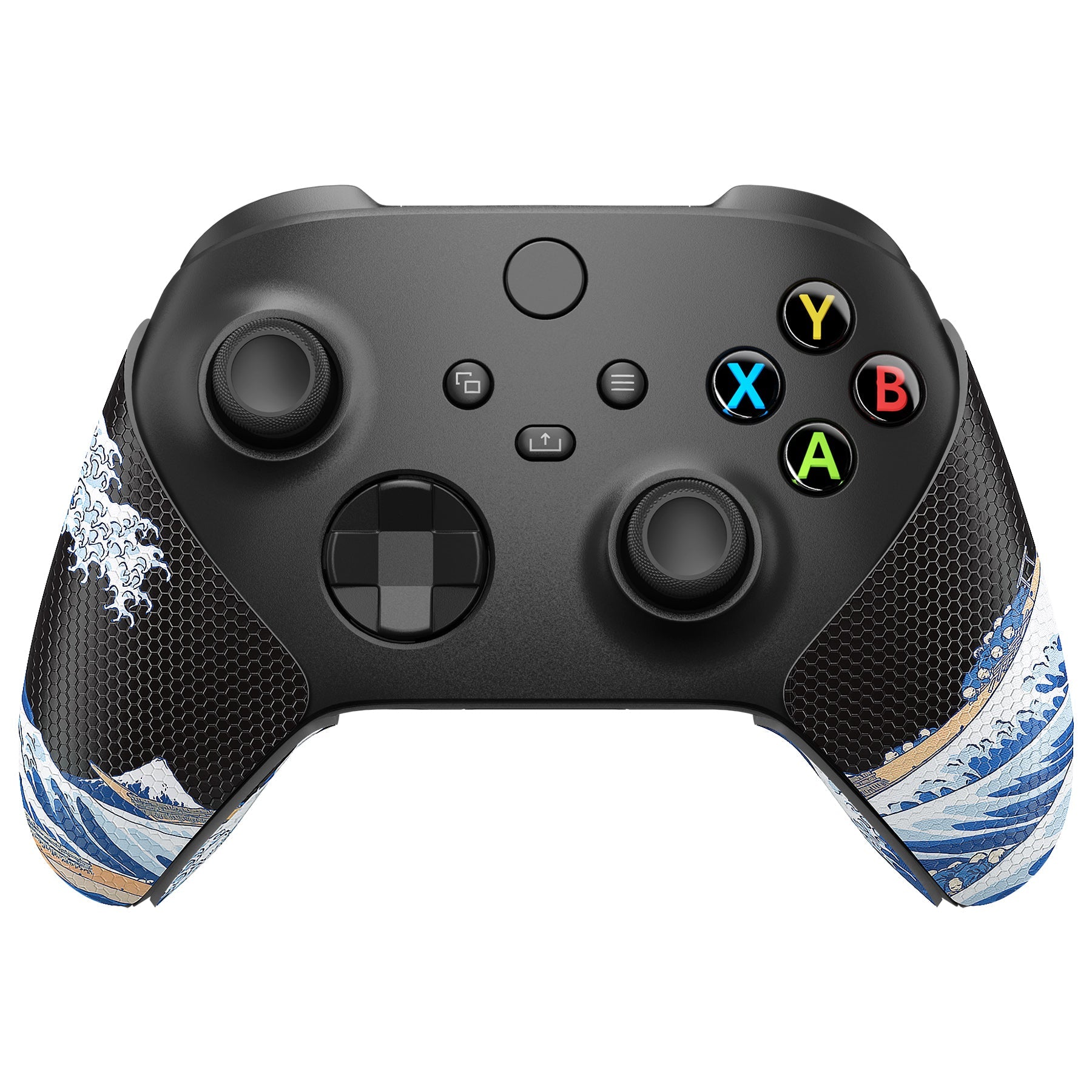 PlayVital The Great Wave Off Kanagawa Anti-Skid Sweat-Absorbent Controller Grip for Xbox Series X/S Controller, Professional Textured Soft Rubber Pads Handle Grips for Xbox Series X/S Controller - X3PJ034 PlayVital