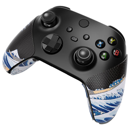 PlayVital The Great Wave Off Kanagawa Anti-Skid Sweat-Absorbent Controller Grip for Xbox Series X/S Controller, Professional Textured Soft Rubber Pads Handle Grips for Xbox Series X/S Controller - X3PJ034 PlayVital