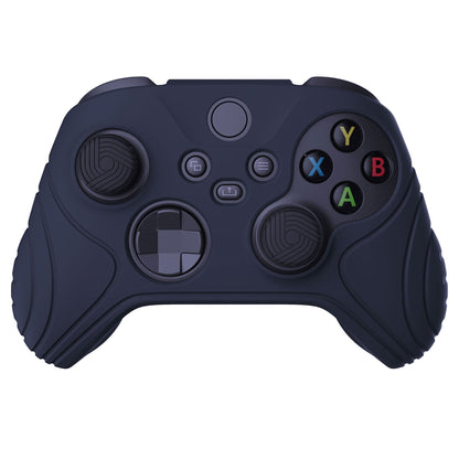 PlayVital Samurai Edition Midnight Blue Anti-slip Controller Grip Silicone Skin, Ergonomic Soft Rubber Protective Case Cover for Xbox Series S/X Controller with Black Thumb Stick Caps - WAX3003 PlayVital