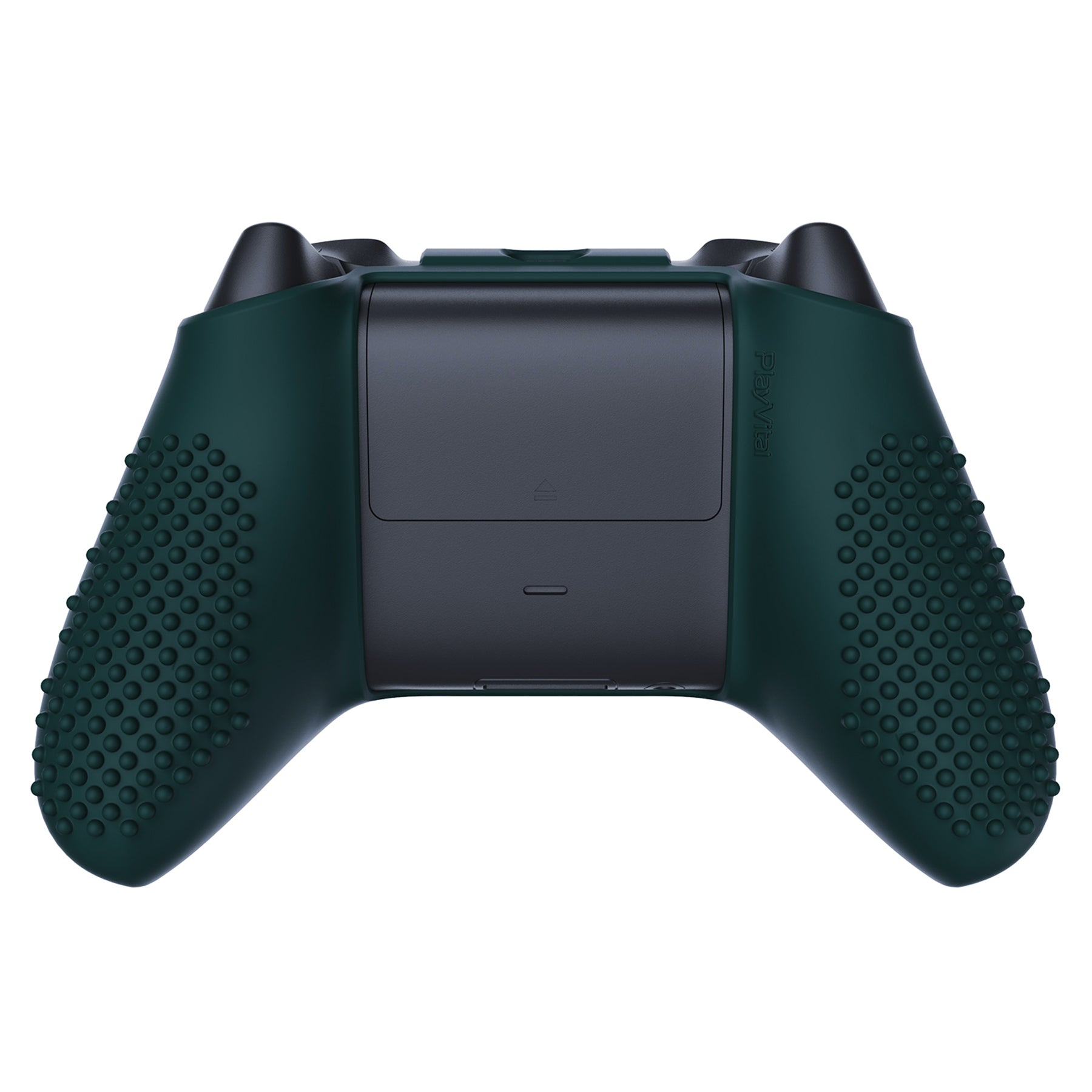 PlayVital Racing Green 3D Studded Edition Anti-slip Silicone Cover Skin for Xbox Series X Controller, Soft Rubber Case Protector for Xbox Series S Controller with 6 Black Thumb Grip Caps - SDX3004 PlayVital