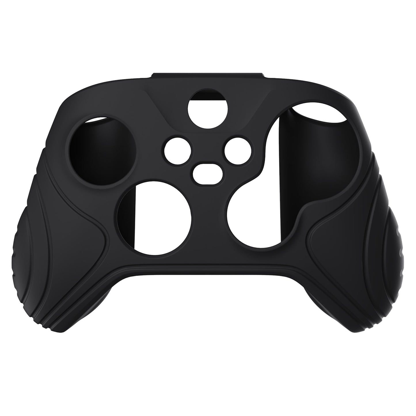 PlayVital Samurai Edition Black Anti-slip Controller Grip Silicone Skin, Ergonomic Soft Rubber Protective Case Cover for Xbox Series S/X Controller with Black Thumb Stick Caps - WAX3001 PlayVital