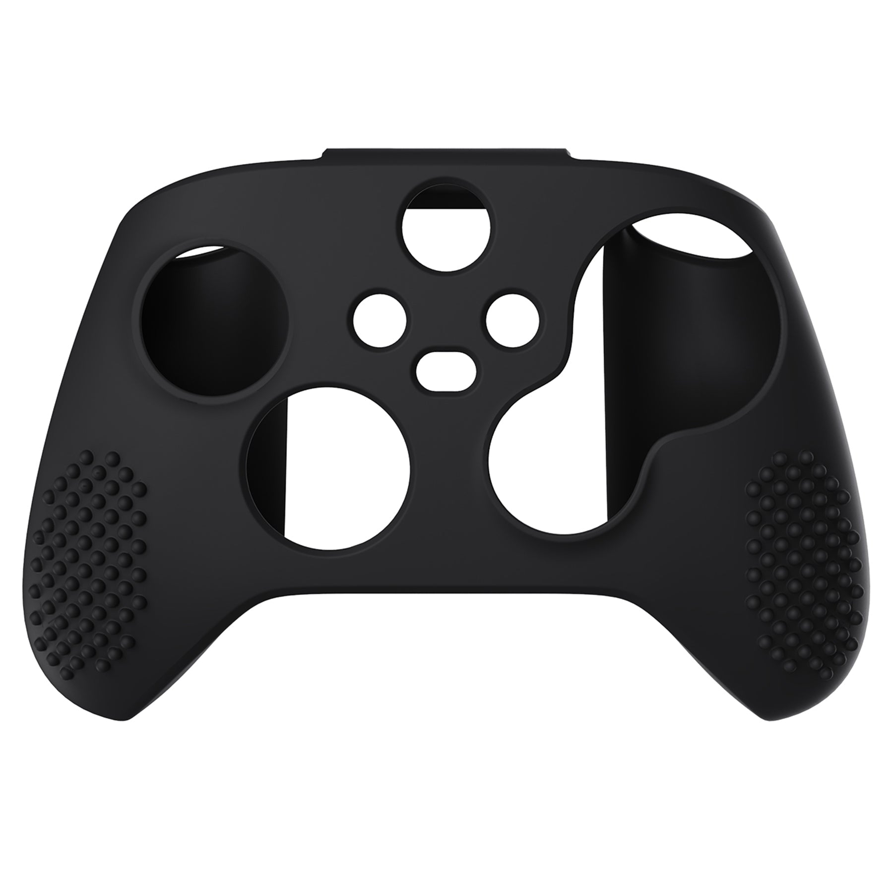 PlayVital Black 3D Studded Edition Anti-slip Silicone Cover Skin for Xbox Series X Controller, Soft Rubber Case Protector for Xbox Series S Controller with 6 Black Thumb Grip Caps - SDX3001 PlayVital