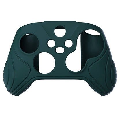 PlayVital Samurai Edition Racing Green Anti-slip Controller Grip Silicone Skin, Ergonomic Soft Rubber Protective Case Cover for Xbox Series S/X Controller with Black Thumb Stick Caps - WAX3004 PlayVital