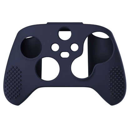 PlayVital Midnight Blue 3D Studded Edition Anti-slip Silicone Cover Skin for Xbox Series X Controller, Soft Rubber Case Protector for Xbox Series S Controller with 6 Black Thumb Grip Caps - SDX3003 PlayVital