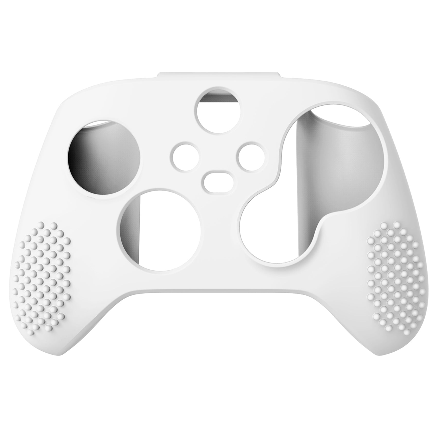 PlayVital White 3D Studded Edition Anti-slip Silicone Cover Skin for Xbox Series X Controller, Soft Rubber Case Protector for Xbox Series S Controller with 6 White Thumb Grip Caps - SDX3002 PlayVital