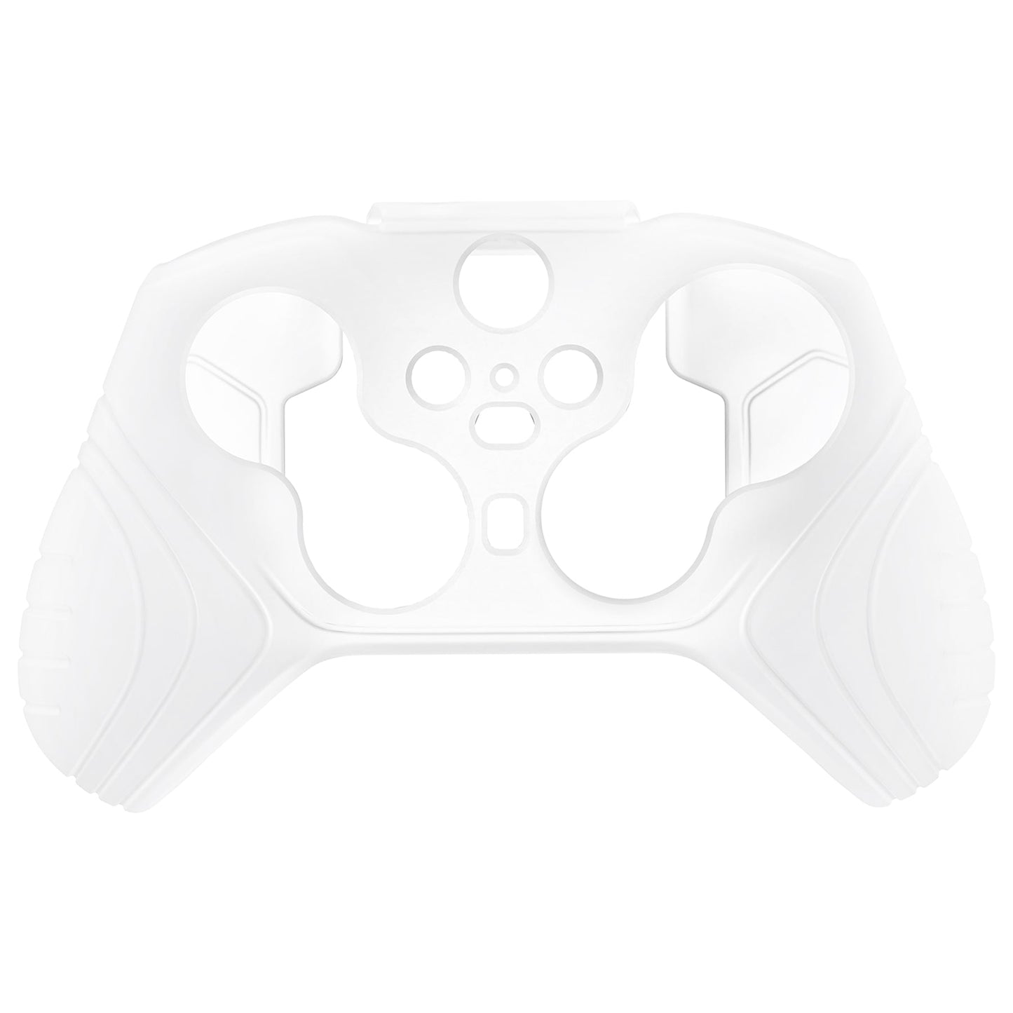 PlayVital Samurai Edition Anti Slip Silicone Case Cover for Xbox Elite Wireless Controller Series 2, Ergonomic Soft Rubber Skin Protector for Xbox Elite Series 2 with Thumb Grip Caps - Clear White - XBE2M003 playvital