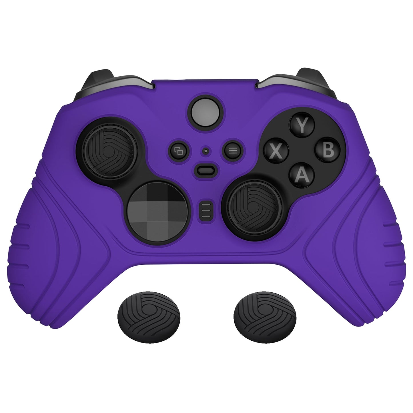 PlayVital Samurai Edition Anti Slip Silicone Case Cover for Xbox Elite Wireless Controller Series 2, Ergonomic Soft Rubber Skin Protector for Xbox Elite Series 2 with Thumb Grip Caps - Purple - XBE2M009 playvital