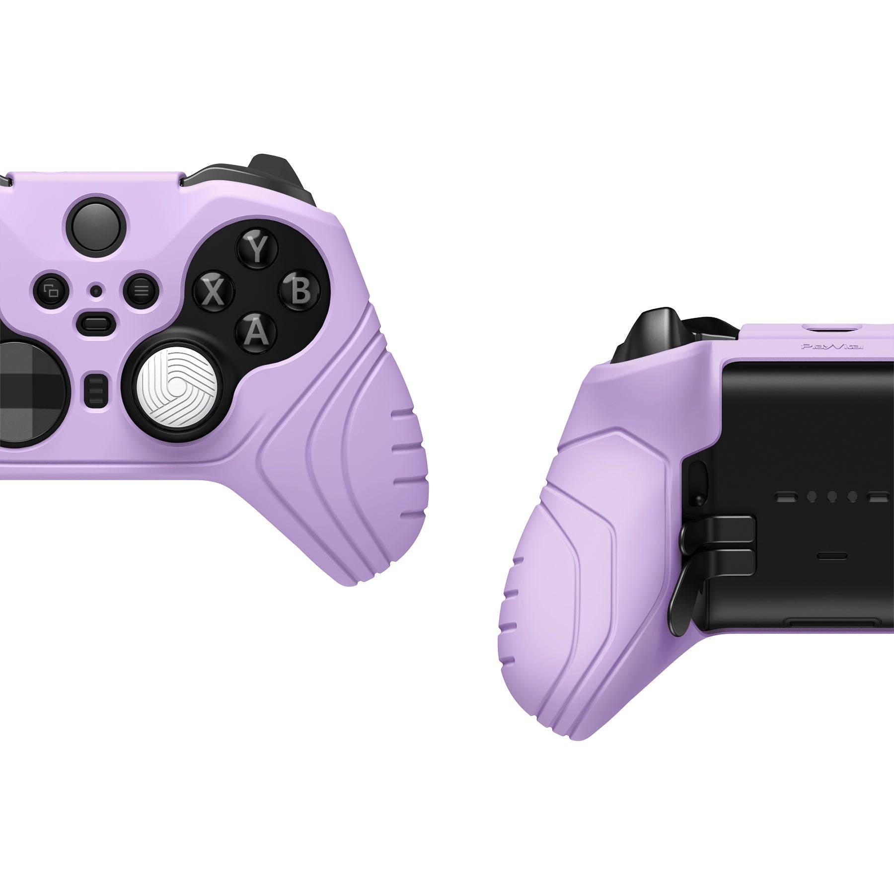 PlayVital Samurai Edition Anti Slip Silicone Case Cover for Xbox Elite Wireless Controller Series 2, Ergonomic Soft Rubber Skin Protector for Xbox Elite Series 2 with Thumb Grip Caps - Mauve Purple - XBE2M010 playvital