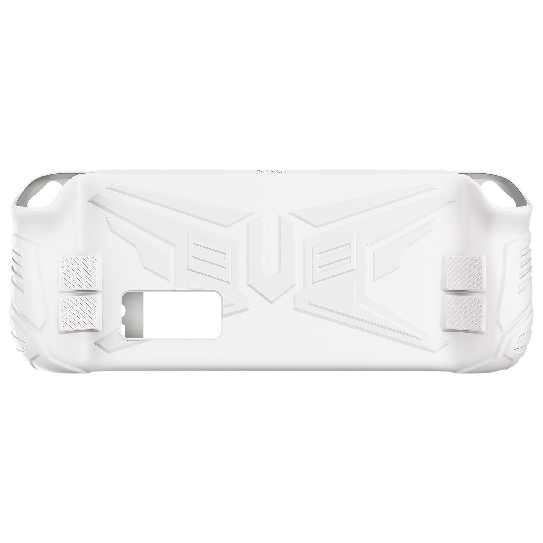 PlayVital Armor Series Protective Case for Steam Deck, Soft Cover Silicone Protector for Steam Deck with Back Button Enhancement Designed & Thumb Grips Caps - White - XFSDP002 PlayVital