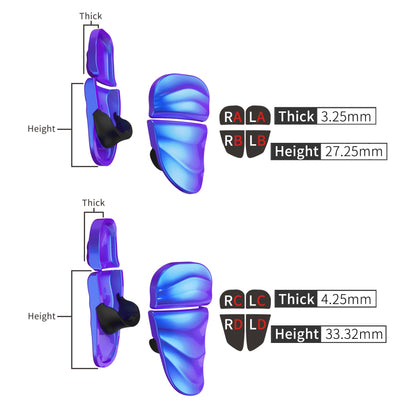 PlayVital Dune 2 Pairs Trigger Stop Shoulder Buttons Extension Kit for ps5 Controller, Stopper Bumper Trigger Extenders Game Improvement Adjusters for ps5 Controller - Chameleon Purple Blue - YCPFP001 PlayVital