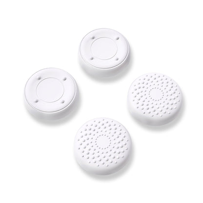 PlayVital White Thumb Grip Caps for Steam Deck, Silicone Thumbsticks Grips Joystick Caps for Steam Deck - Raised Dots & Studded Design - YFSDM018 PlayVital