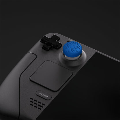 PlayVital Blue Thumb Grip Caps for Steam Deck, Silicone Thumbsticks Grips Joystick Caps for Steam Deck - Raised Dots & Studded Design - YFSDM020 PlayVital