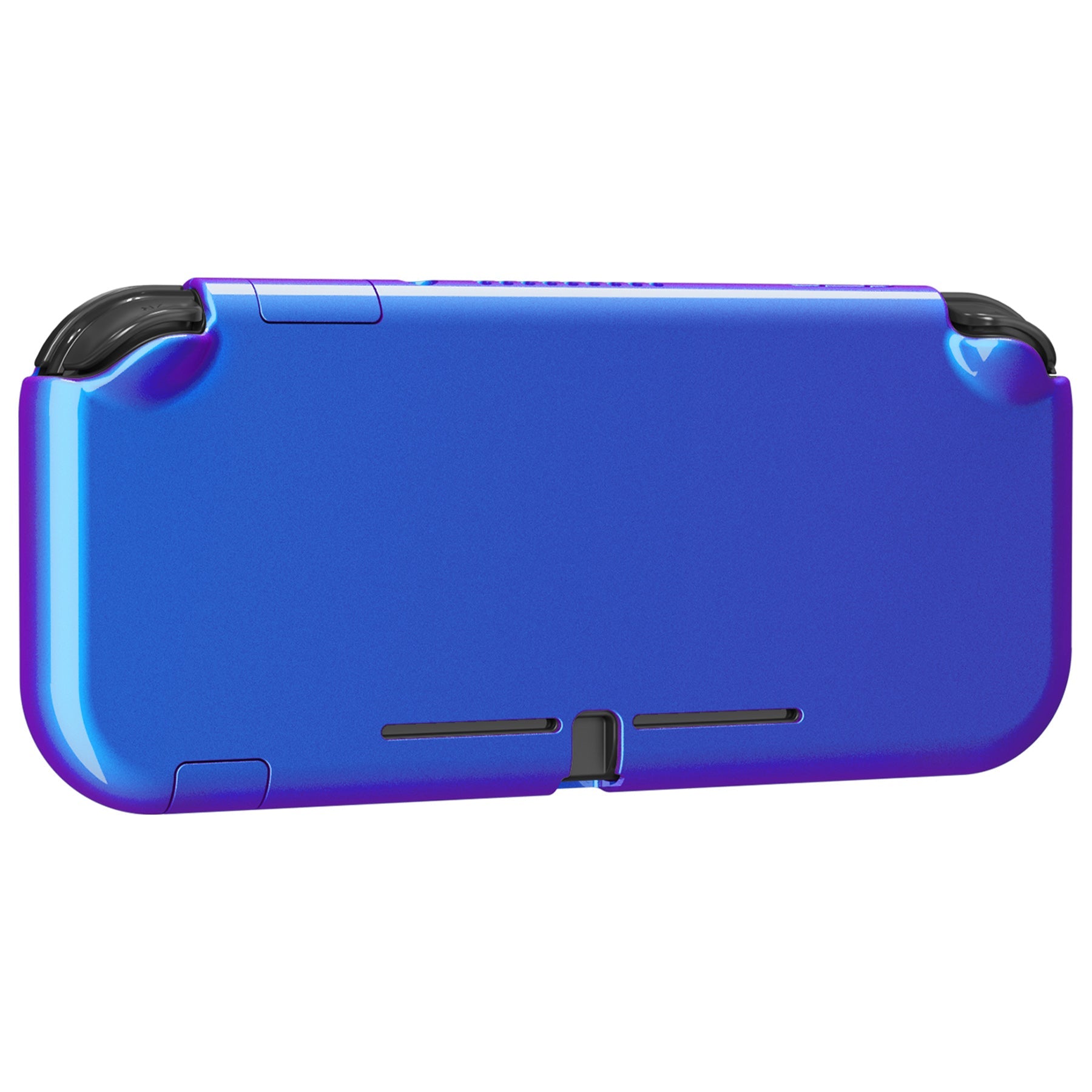 PlayVital Glossy Chameleon Purple Blue Protective Case for NS Switch Lite, Hard Cover Protector for NS Switch Lite - 1 x Black Border Tempered Glass Screen Protector Included - YYNLP001 PlayVital