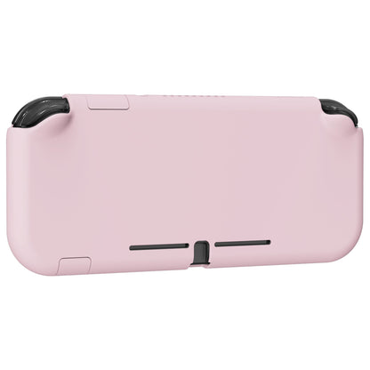 PlayVital Soft Touch Cherry Blossoms Pink Customized Protective Grip Case for Nintendo Switch Lite, Hard Cover Protector for Nintendo Switch Lite - 1 x White Border Tempered Glass Screen Protector Included - YYNLP005 PlayVital