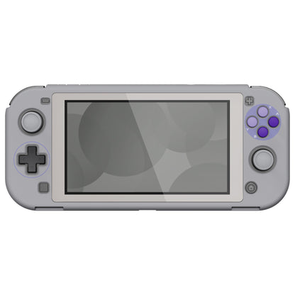 PlayVital Classics SNES Style Protective Grip Case for NS Switch Lite, Hard Cover for Nintendo Switch Lite - Screen Protector & Thumb Grips & Buttons Caps Stickers Included - YYNLY003 playvital