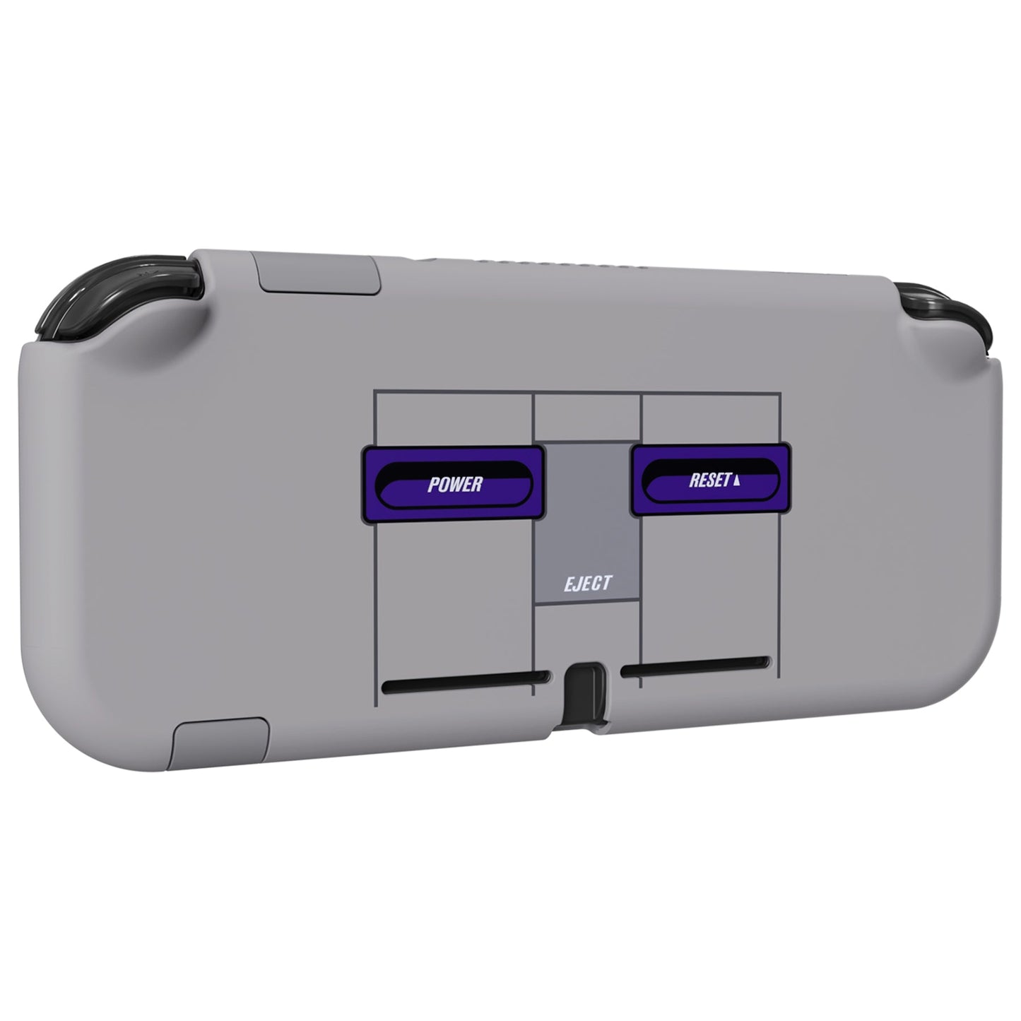 PlayVital Classics SNES Style Protective Grip Case for NS Switch Lite, Hard Cover for Nintendo Switch Lite - Screen Protector & Thumb Grips & Buttons Caps Stickers Included - YYNLY003 playvital