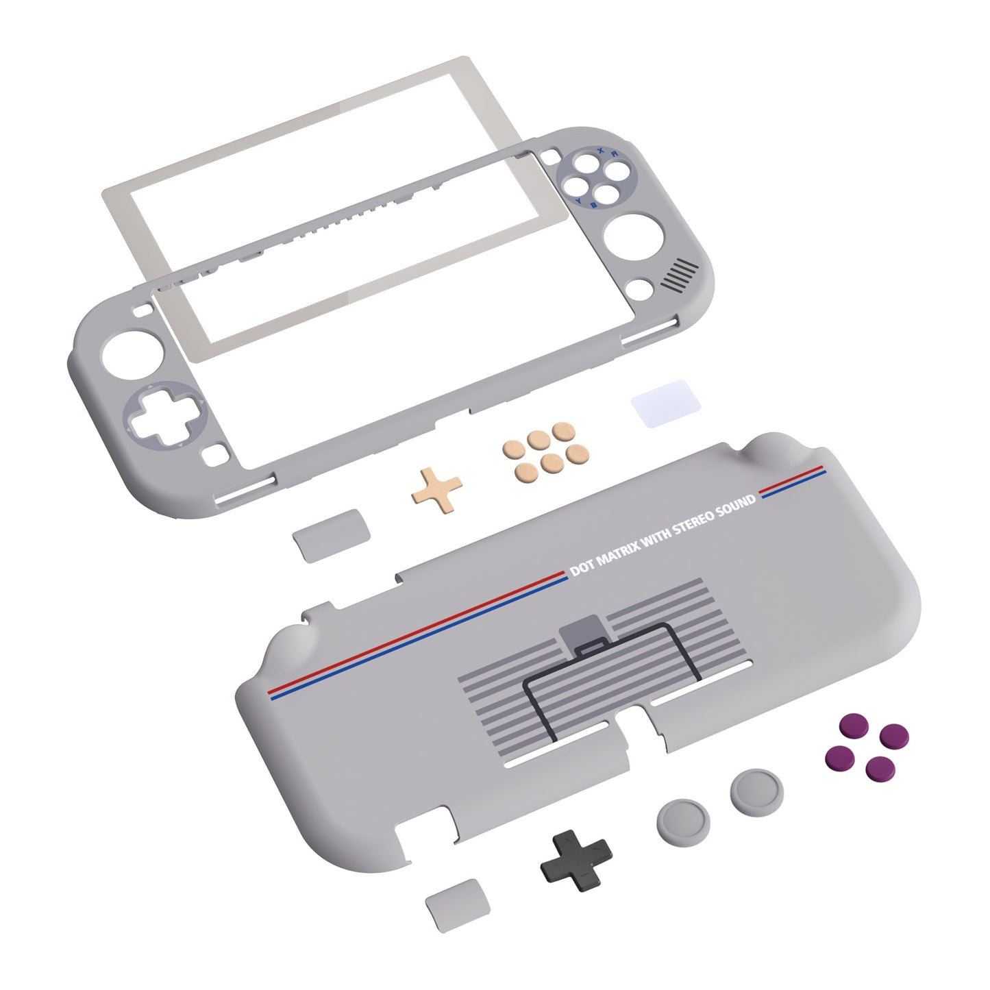 eXtremeRate PlayVital Classic 1989 GB DMG-01 Protective Grip Case for NS Switch Lite, Hard Cover for Nintendo Switch Lite - Screen Protector & Thumb Grips & Buttons Caps Stickers Included - YYNLY004 playvital