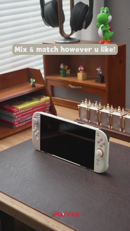 PlayVital Nintendo Switch 2（2025）対応ハードカバー 保護ケース 付けたままドックに対応 折りたたみ式スタンド＆親指グリップ付き【ブラック】